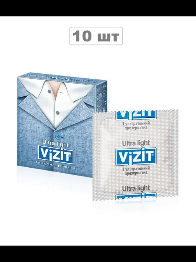 Презерватив vizit ultra light ультратонкие n3 10 шт