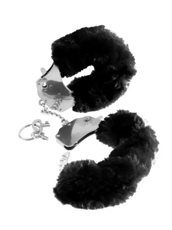 Меховые наручники Original Furry Cuffs Black, чёрные