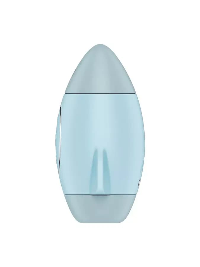 Стимулятор клитора с воздушной стимуляцией и вибрацией Satisfyer Mission Control, голубой