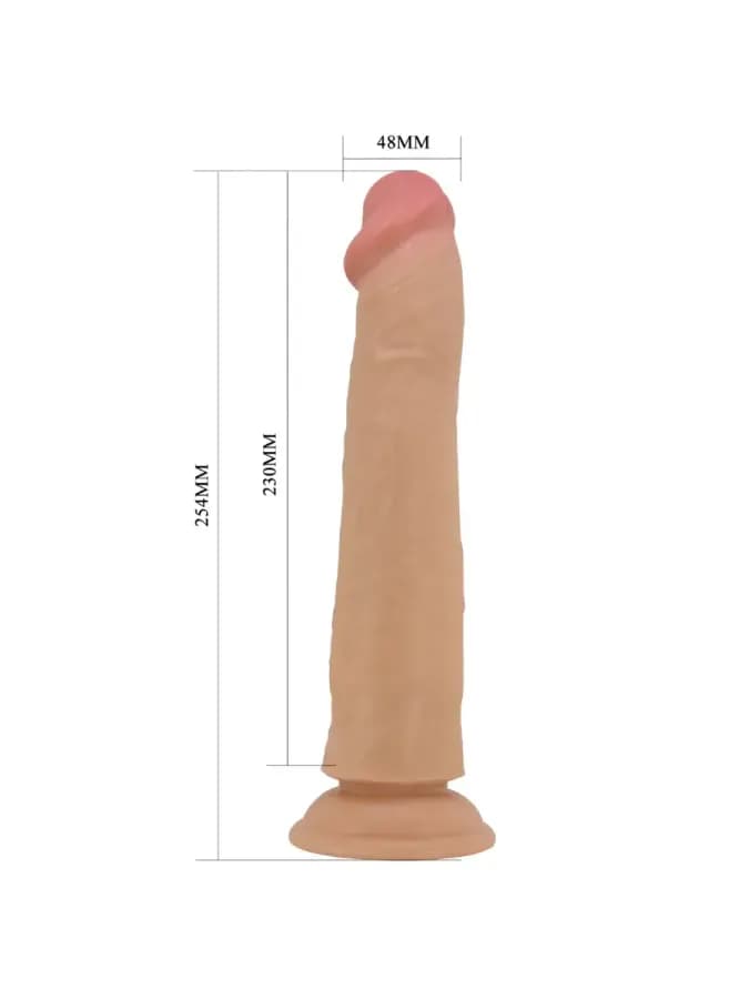 Реалистичный фаллоимитатор на присоске Sharife Sliding skin, 25,4*4,8 см, телесный — фото 2