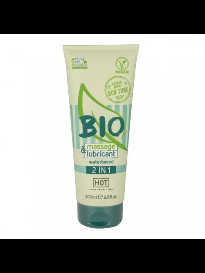 Интимный массажный гель 2 в 1 HOT BIO на водной основе, 200 мл