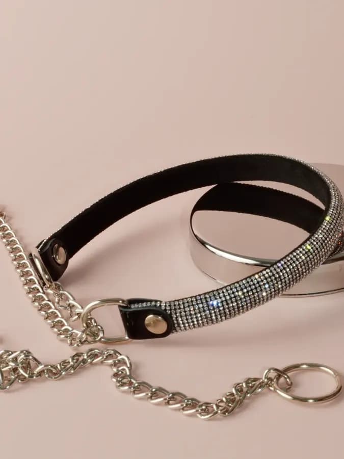 Ошейник БДСМ с поводком для ролевых игр