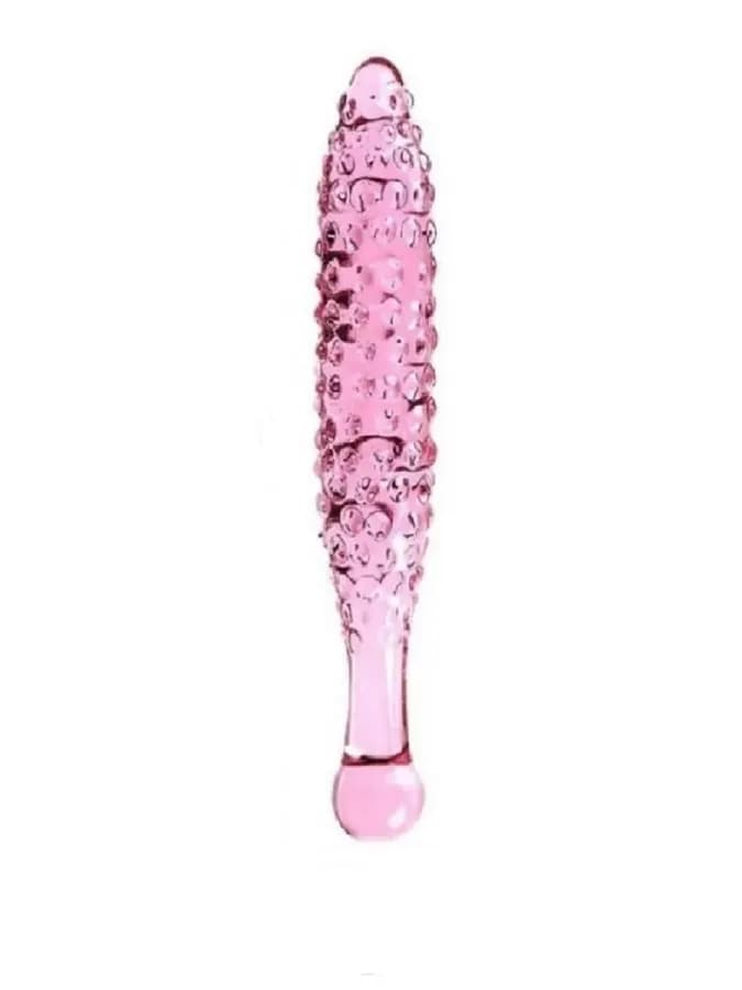 Фаллоимитатор двусторонний Pickle стекло розовый 16 см