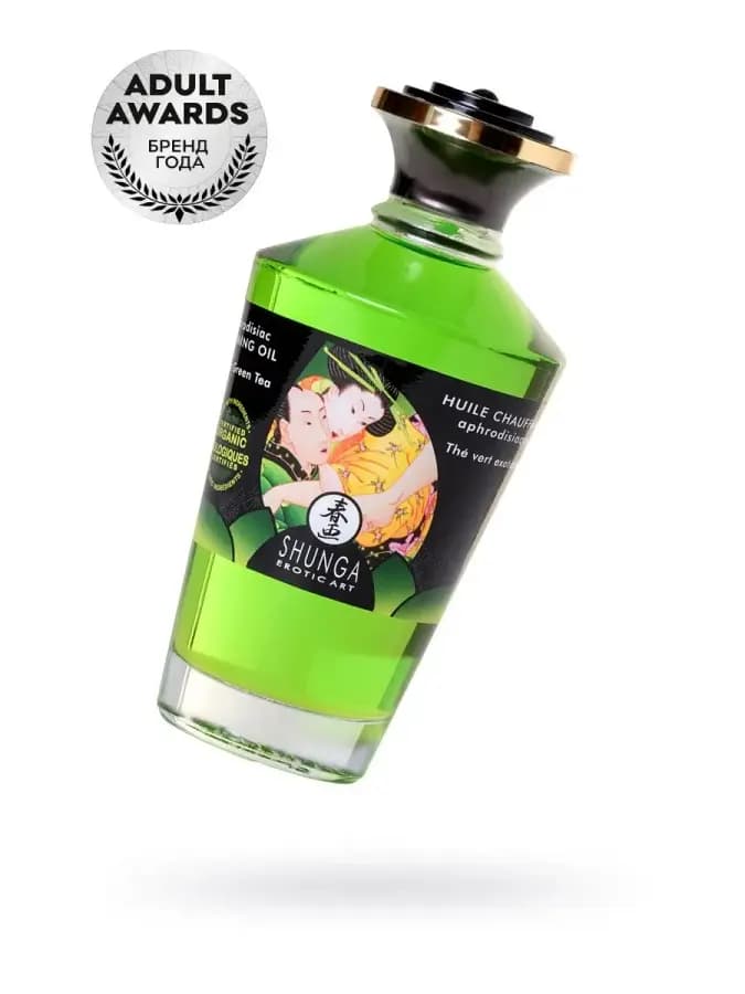 Массажное возбуждающее масло Organic Зеленый чай 100 мл