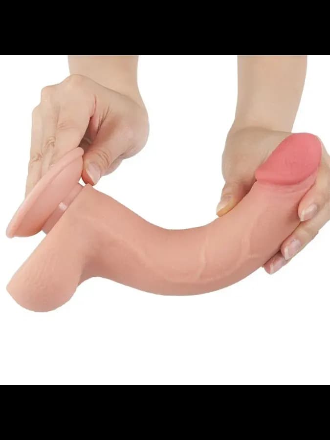 Реалистичный фаллоимитатор Sliding Skin (20*4см) — фото 4