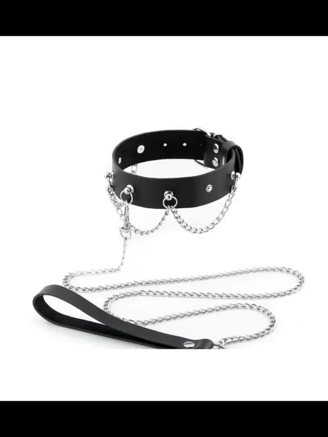 Ошейник эротик кожаный bdsm игрушки