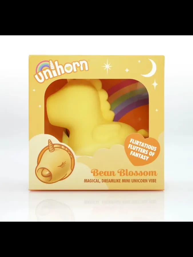 Вибромассажер Unihorn Bean Blossom со стимуляцией язычком