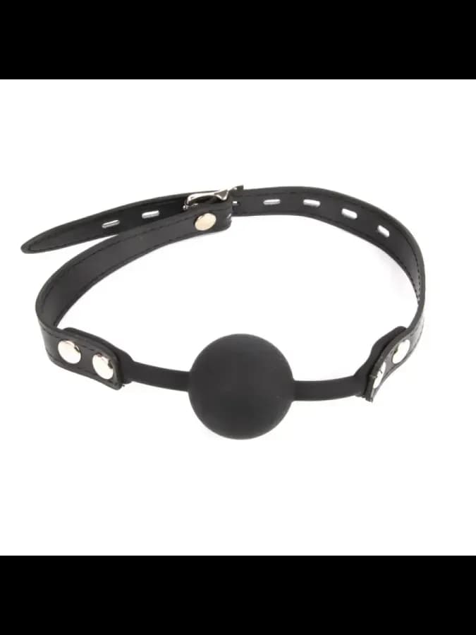 Черный силиконовый кляп NoTabuBDSM